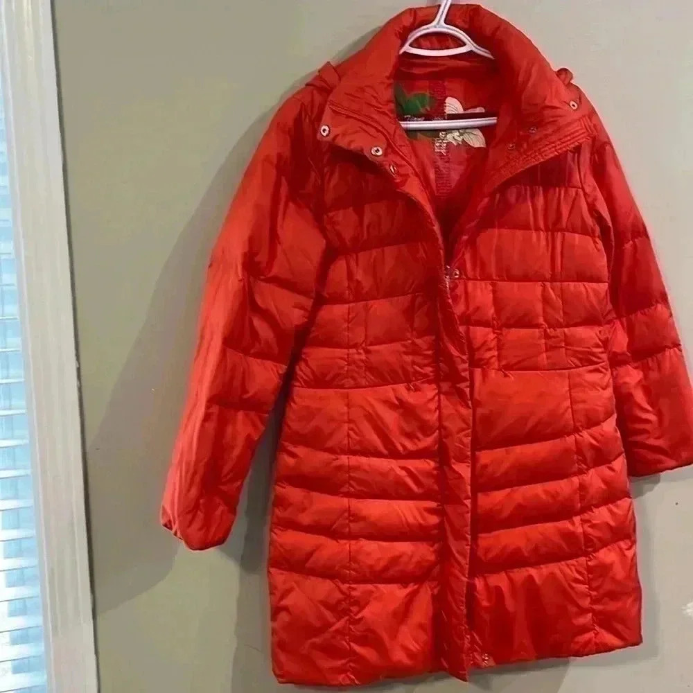 [M]Betty  Barclay Women Orange Mid Length Puffer Down jacket
